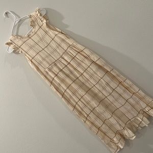 Midi Zip Up Sleeveless Dress Red/Cream Plaid